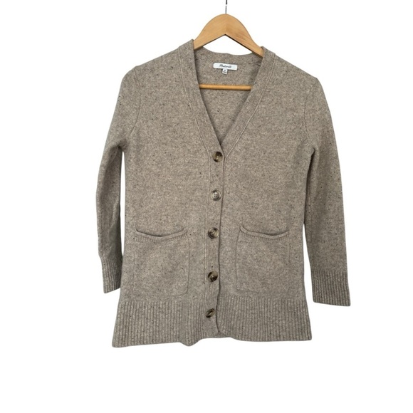 Madewell 100% Merino Wool Patch Pocket Cardigan, XS - Picture 1 of 8
